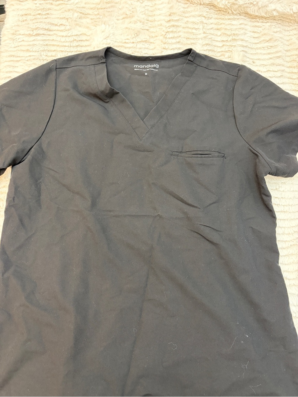 Mandala women’s Black V-Neck Scrub Top